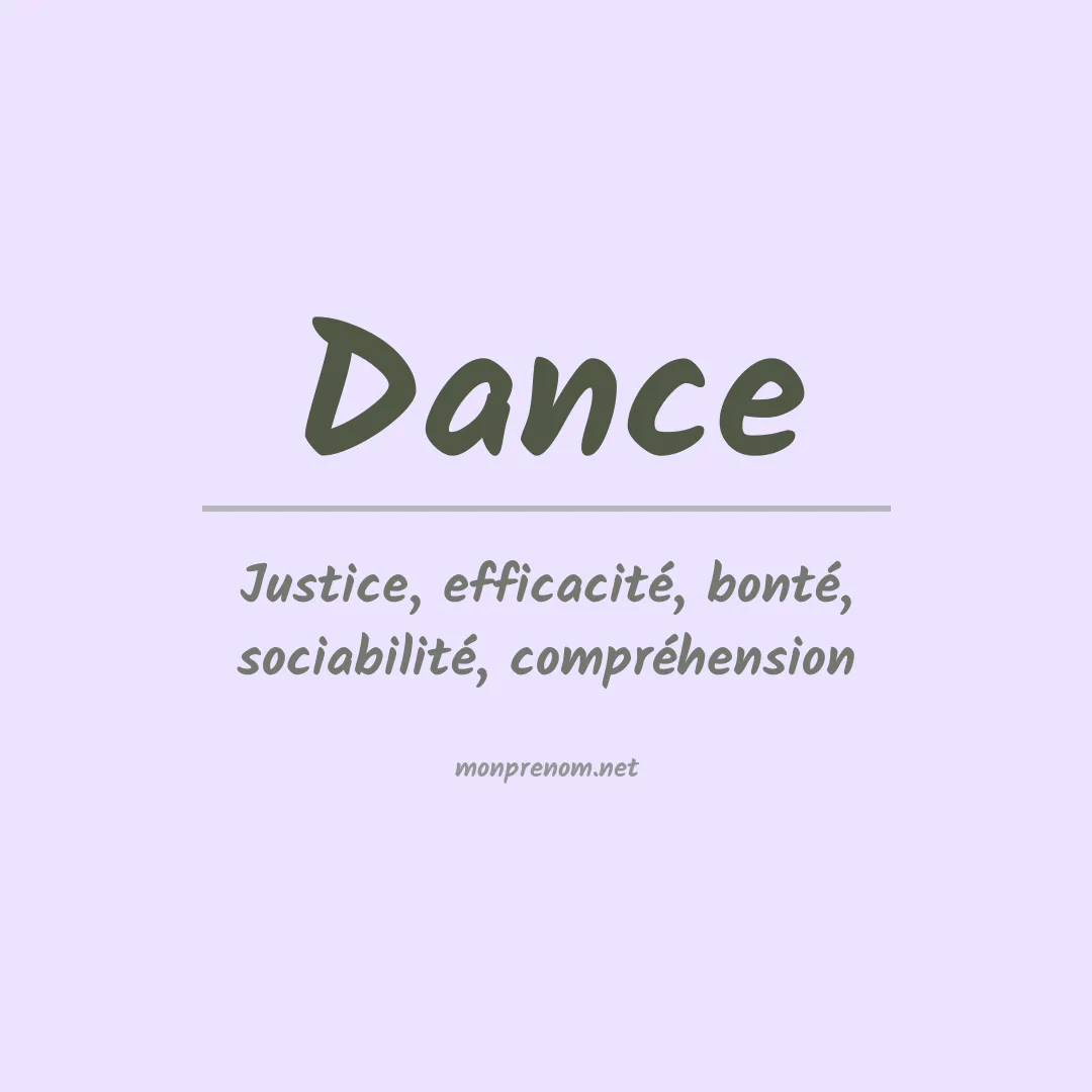 Signification du Prénom Dance