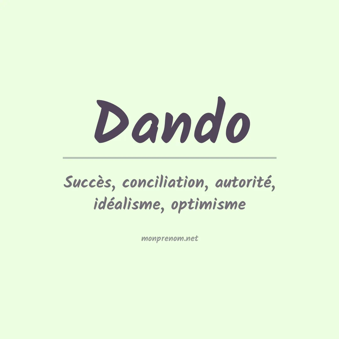Signification du Prénom Dando
