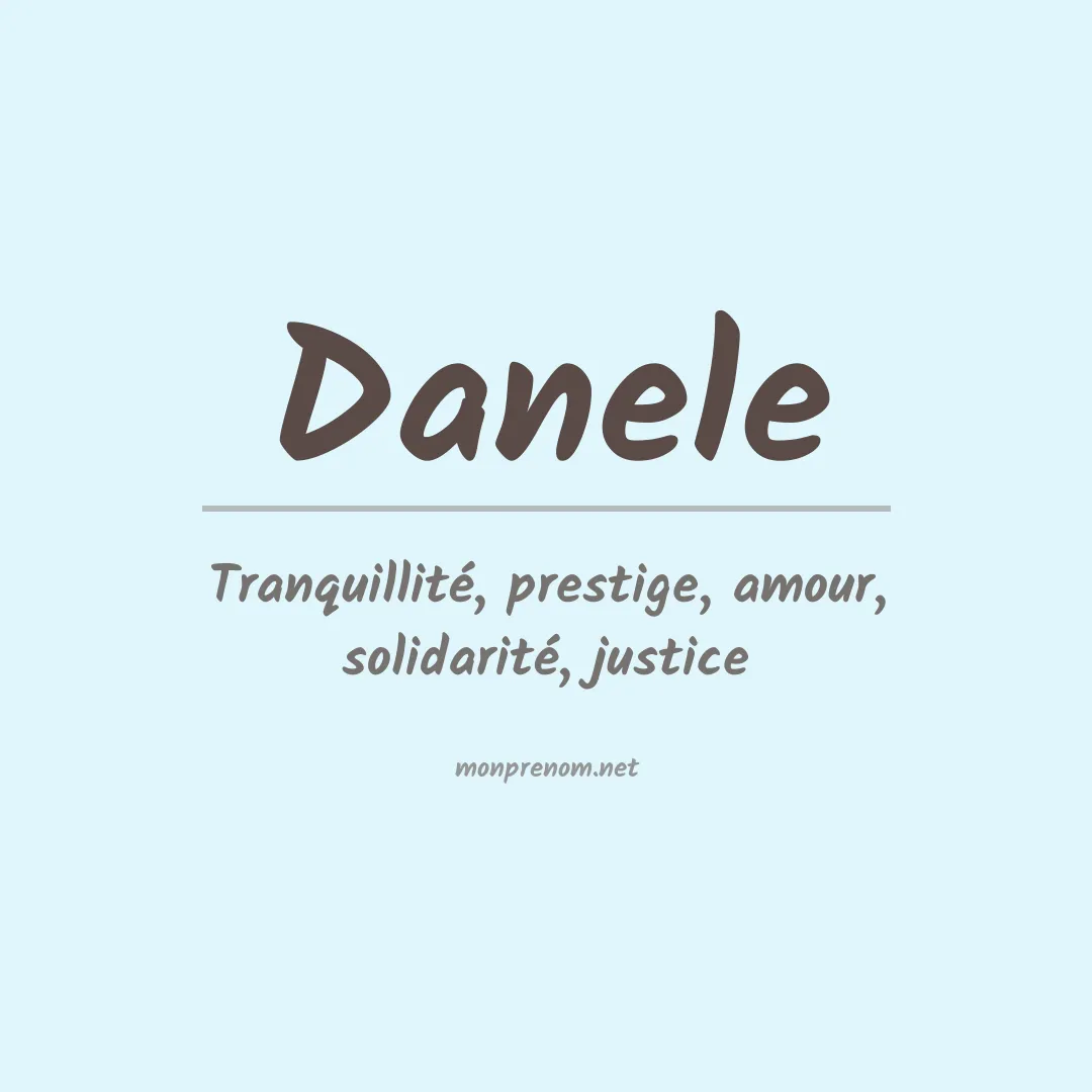 Signification du Prénom Danele