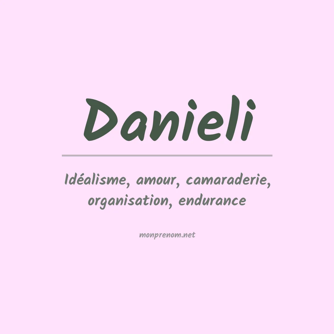 Signification du Prénom Danieli