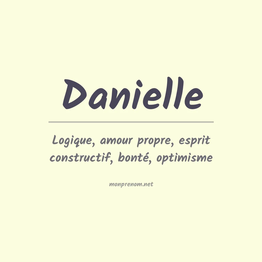 Signification du Prénom Danielle