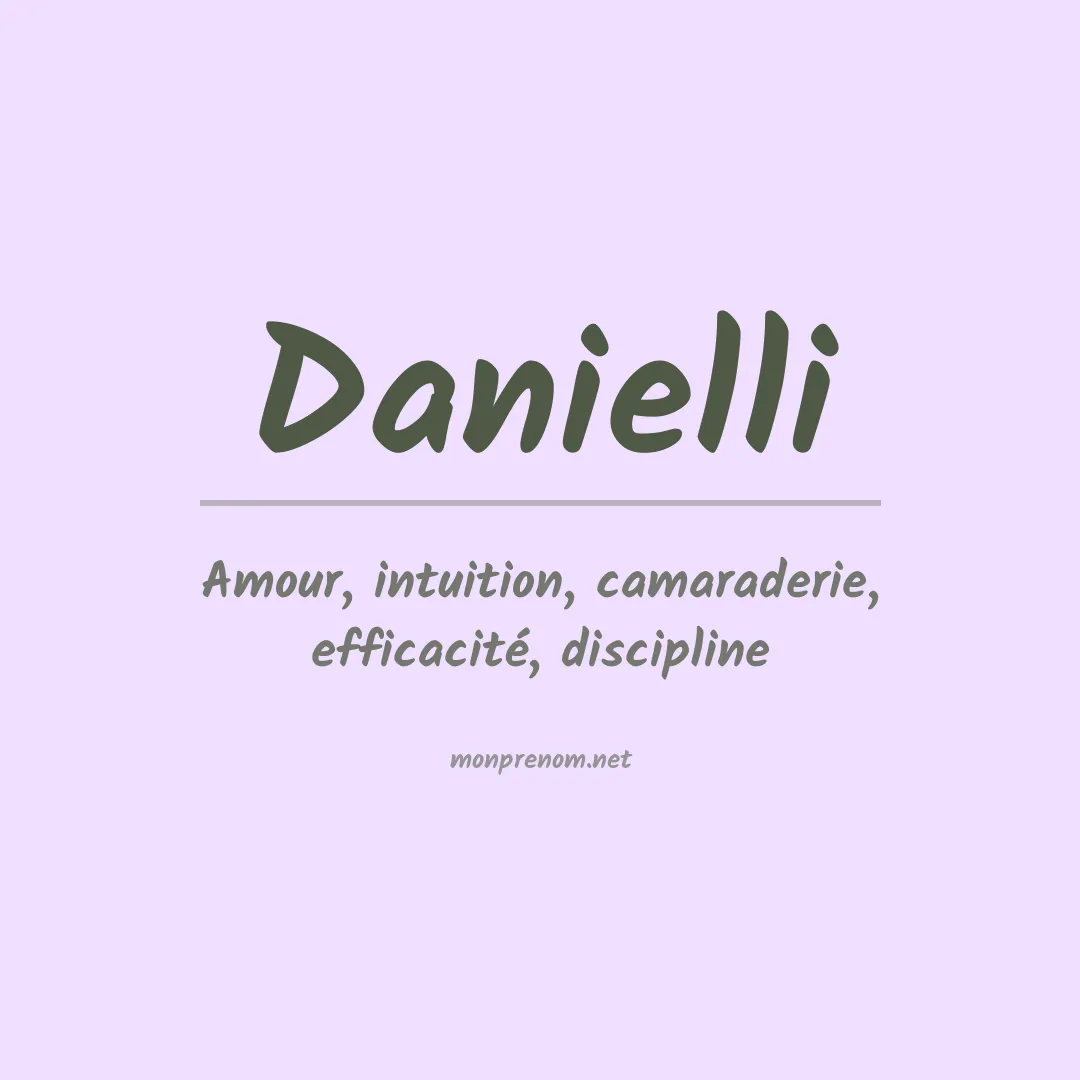Signification du Prénom Danielli