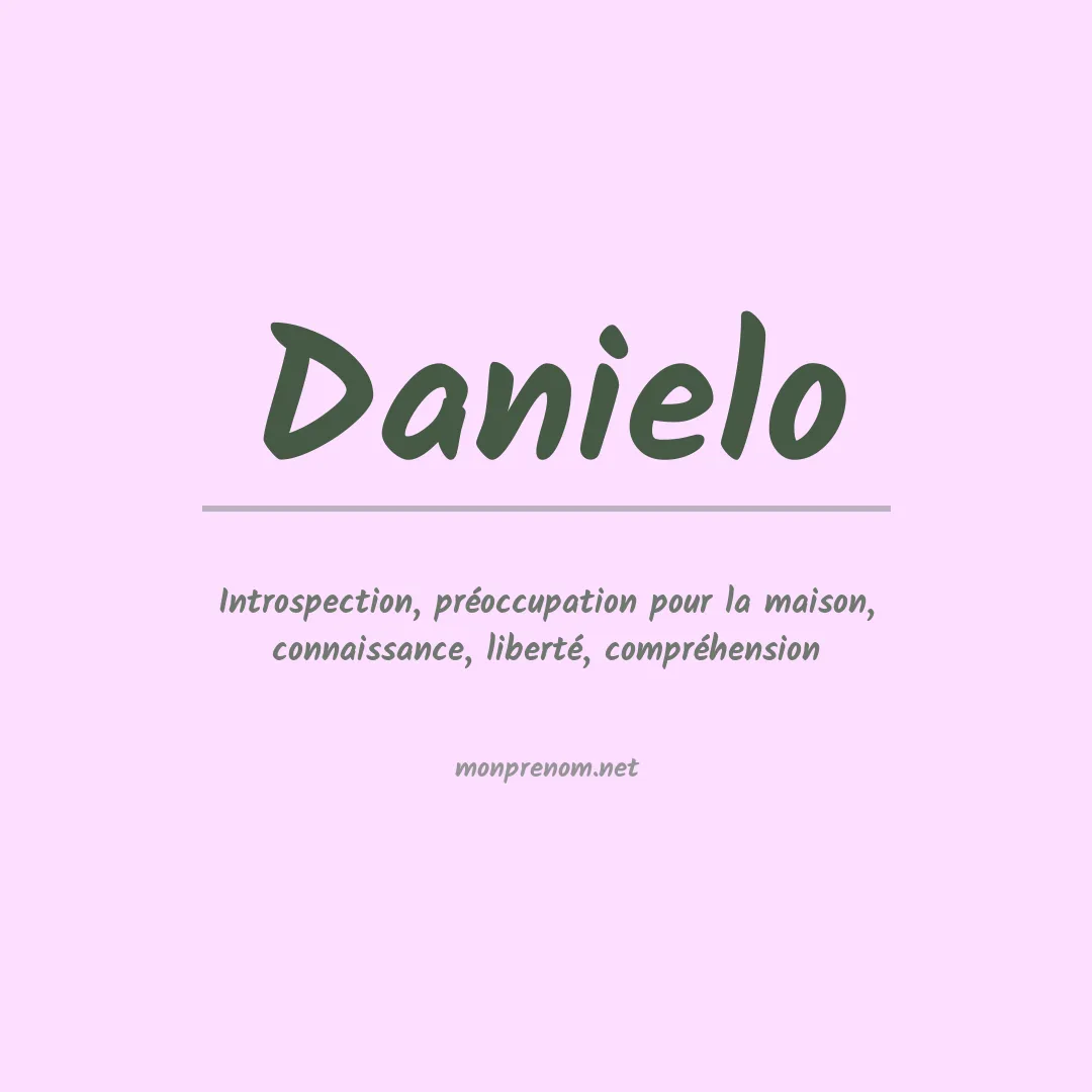 Signification du Prénom Danielo