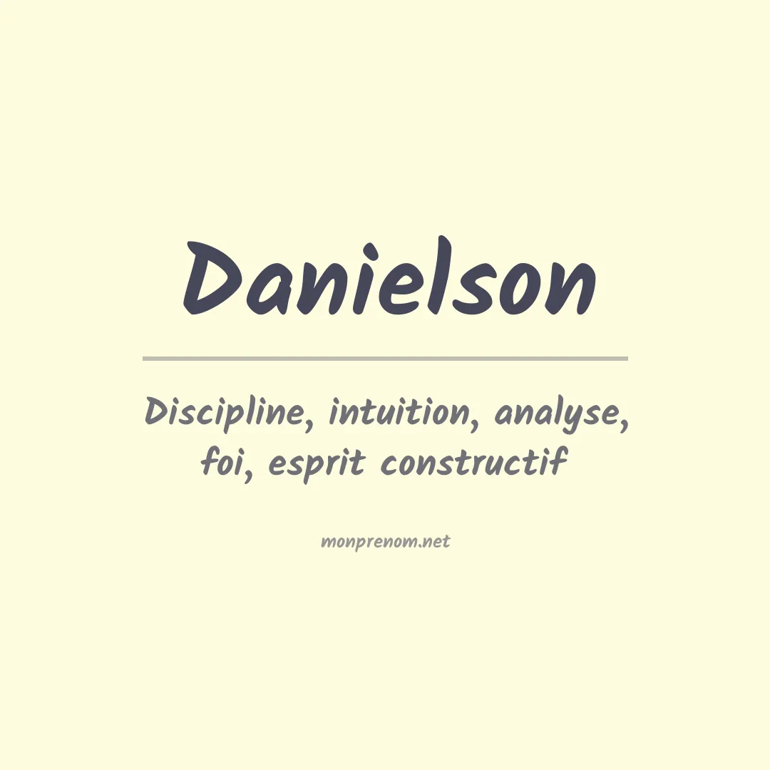 Signification du Prénom Danielson