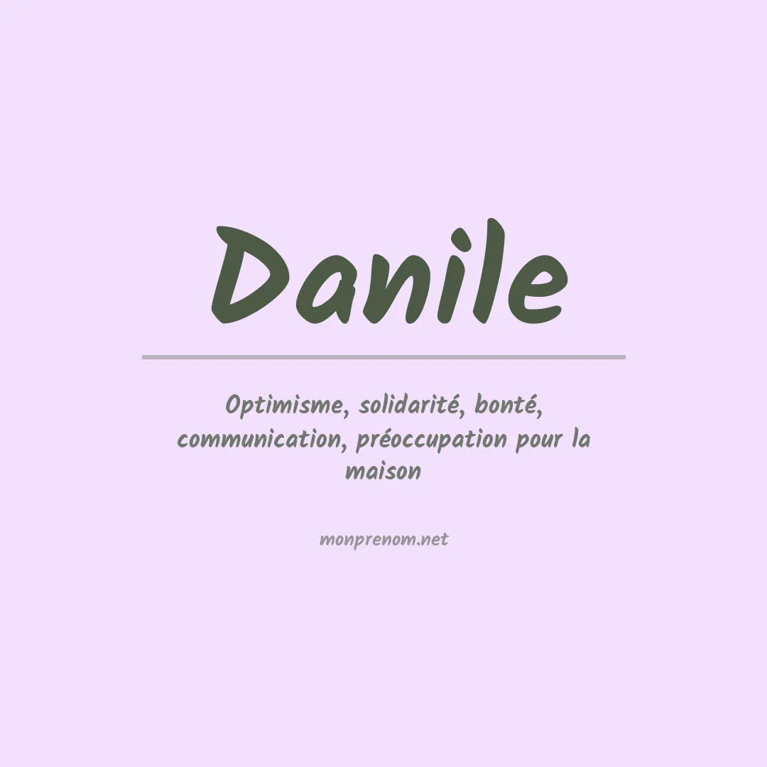 Signification du Prénom Danile