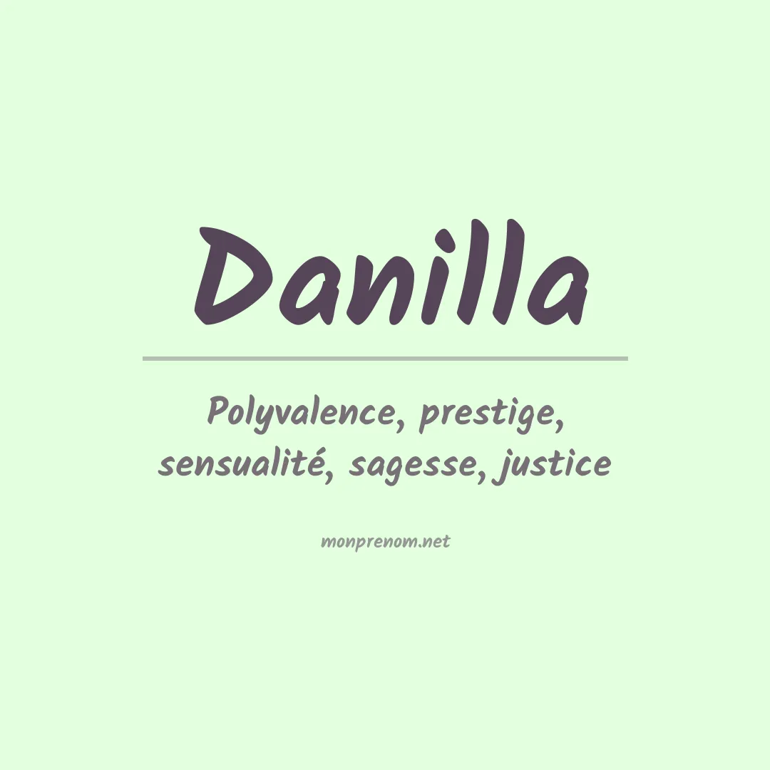 Signification du Prénom Danilla