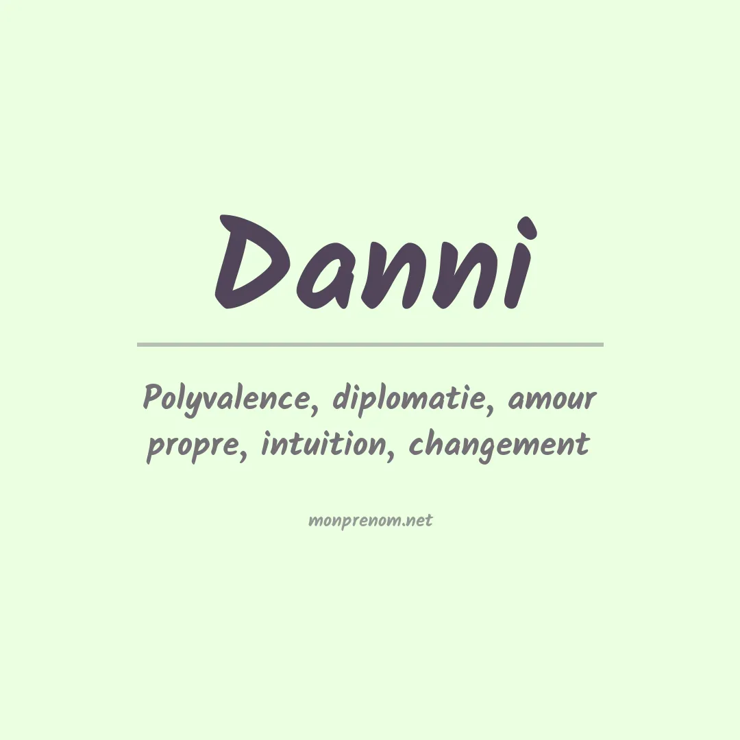 Signification du Prénom Danni