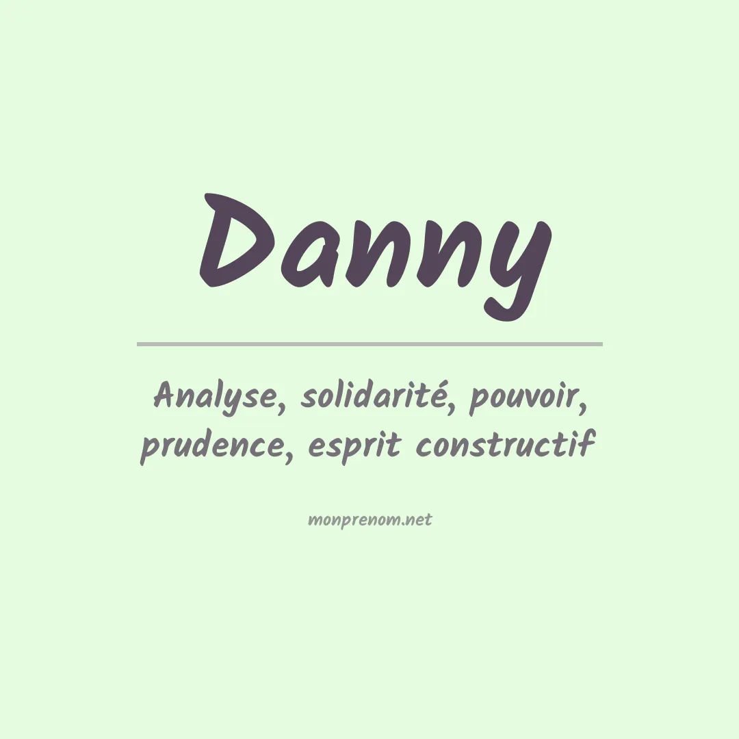 Signification du Prénom Danny