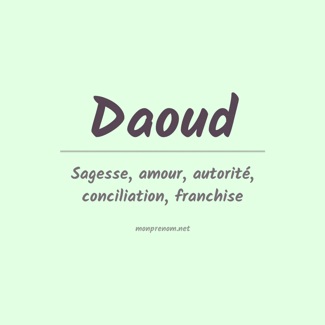 Signification du Prénom Daoud