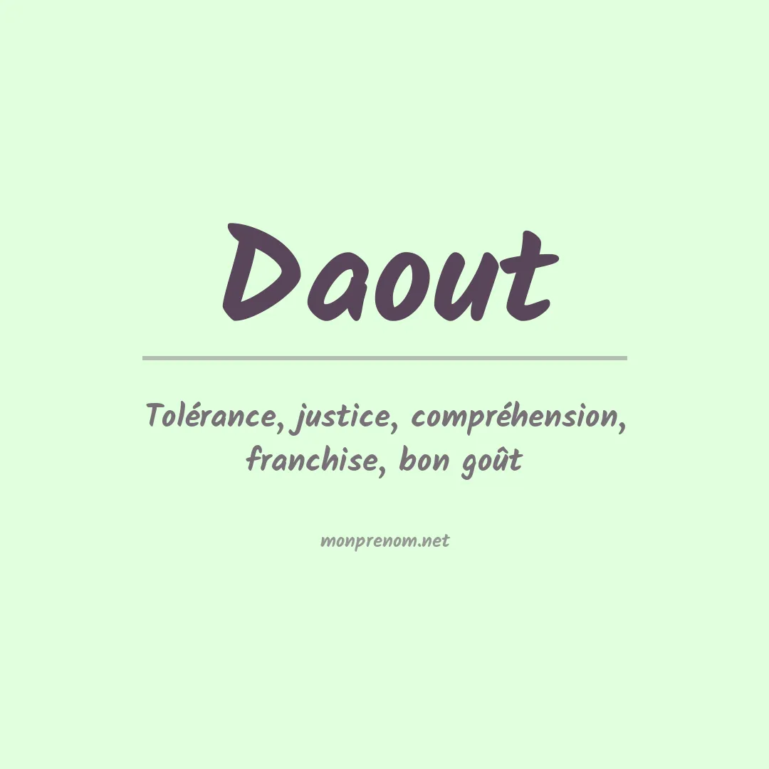 Signification du Prénom Daout Signification du Prénom Daout