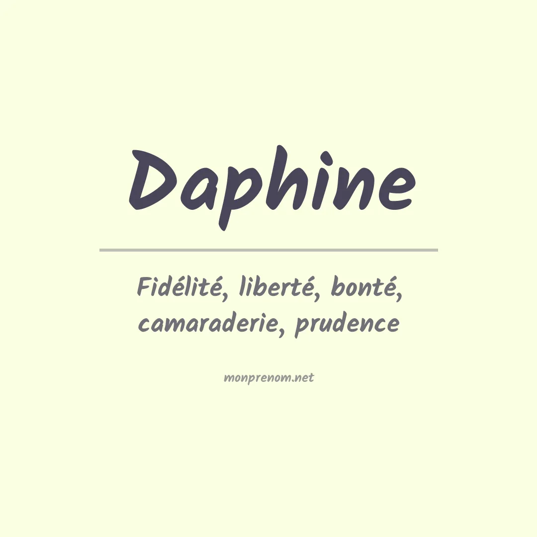 Signification du Prénom Daphine