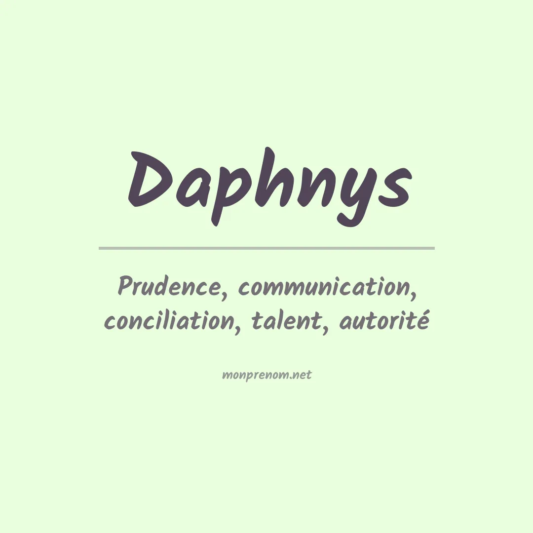 Signification du Prénom Daphnys Signification du Prénom Daphnys