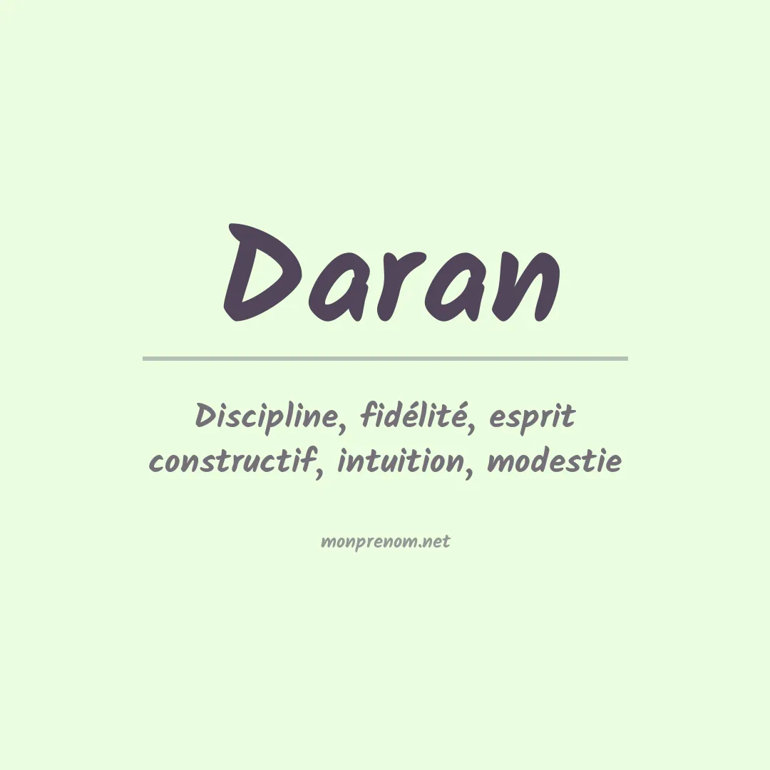 Signification du Prénom Daran