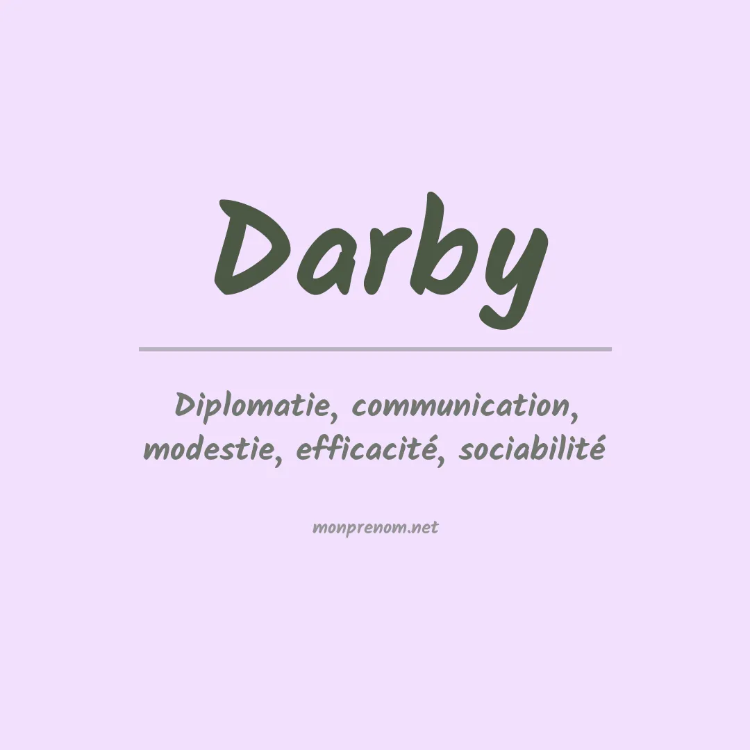 Signification du Prénom Darby