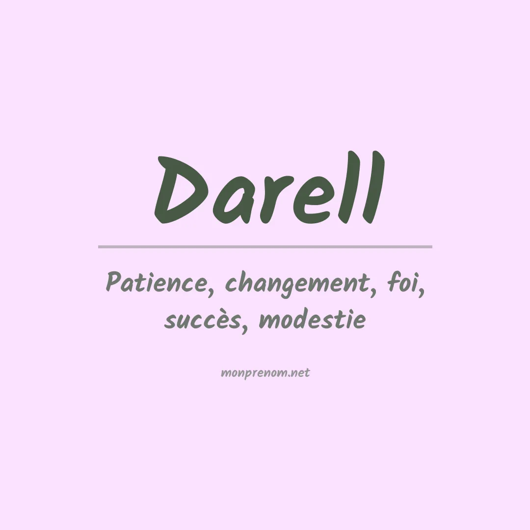 Signification du Prénom Darell