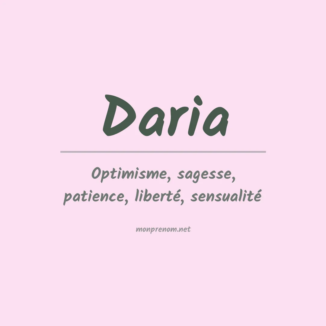 Signification du Prénom Daria