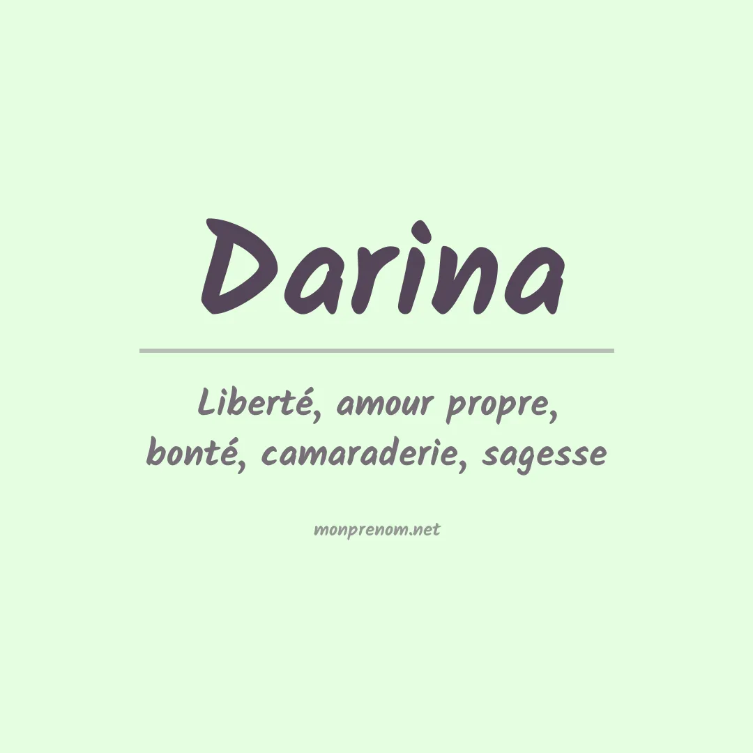 Signification du Prénom Darina