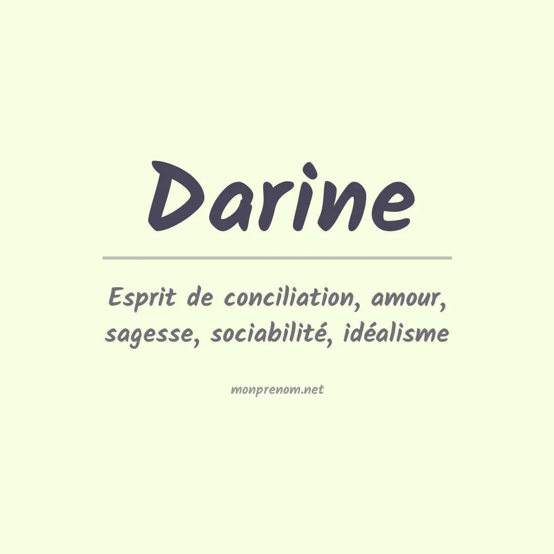 Signification du Prénom Darine
