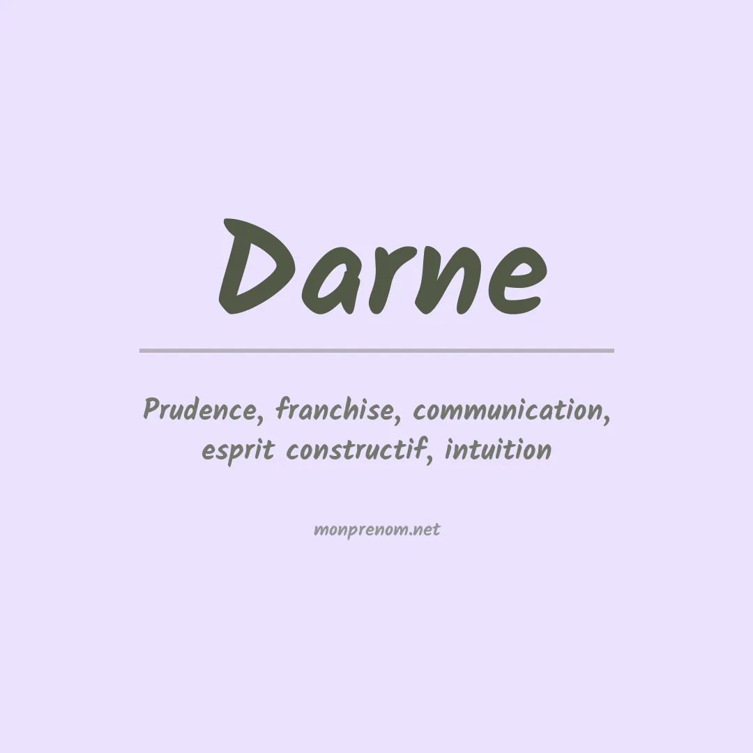 Signification du Prénom Darne
