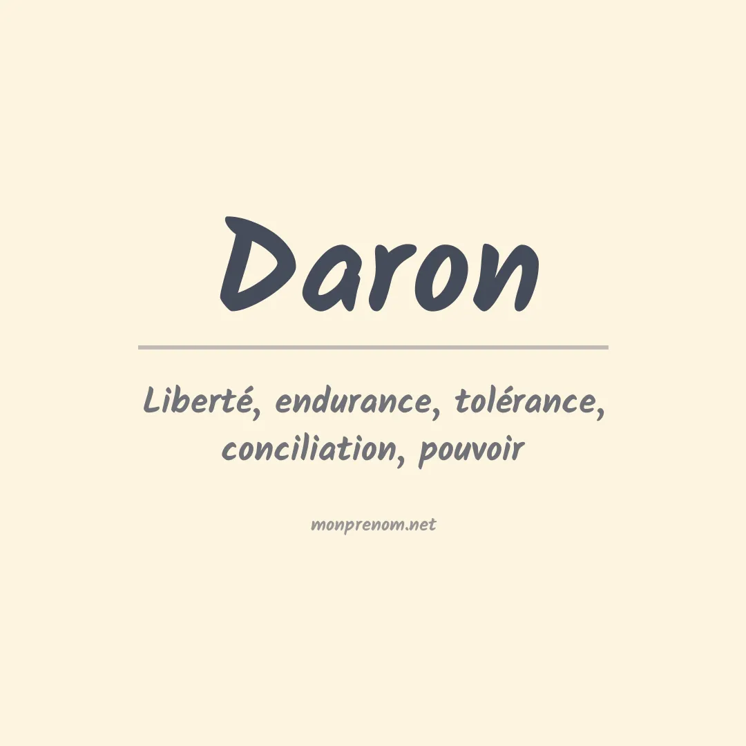 Signification du Prénom Daron
