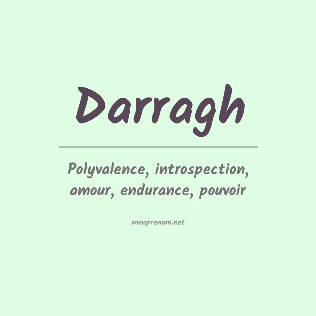 Signification du Prénom Darragh