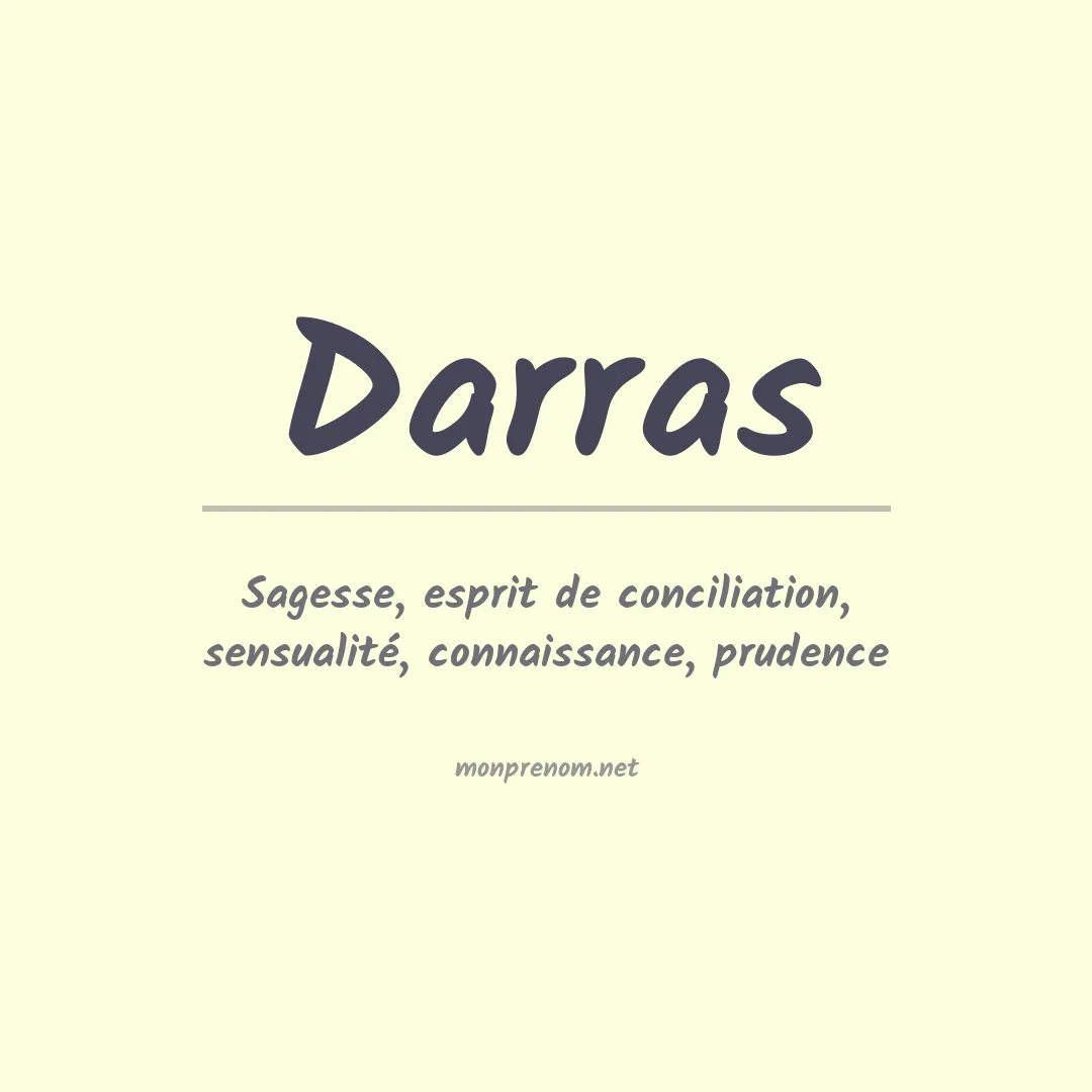 Signification du Prénom Darras