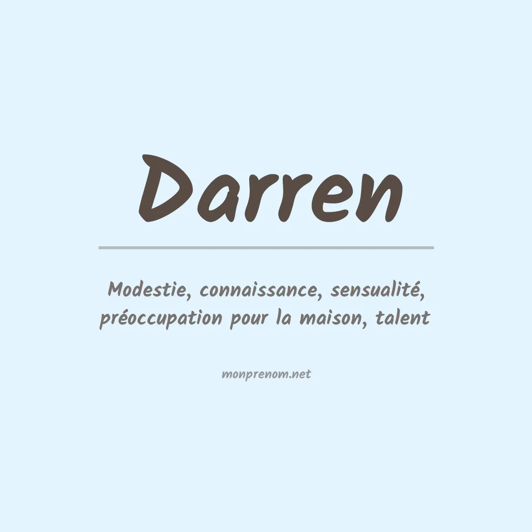 Signification du Prénom Darren