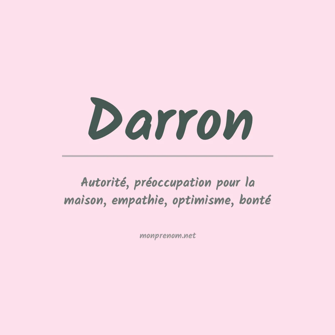 Signification du Prénom Darron