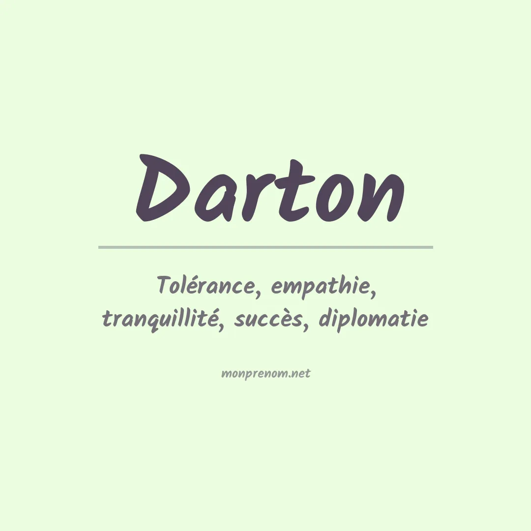 Signification du Prénom Darton