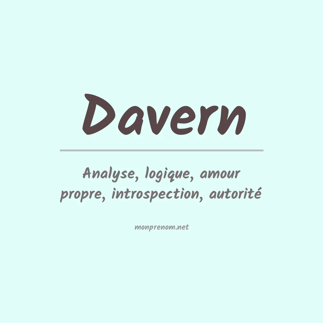 Signification du Prénom Davern