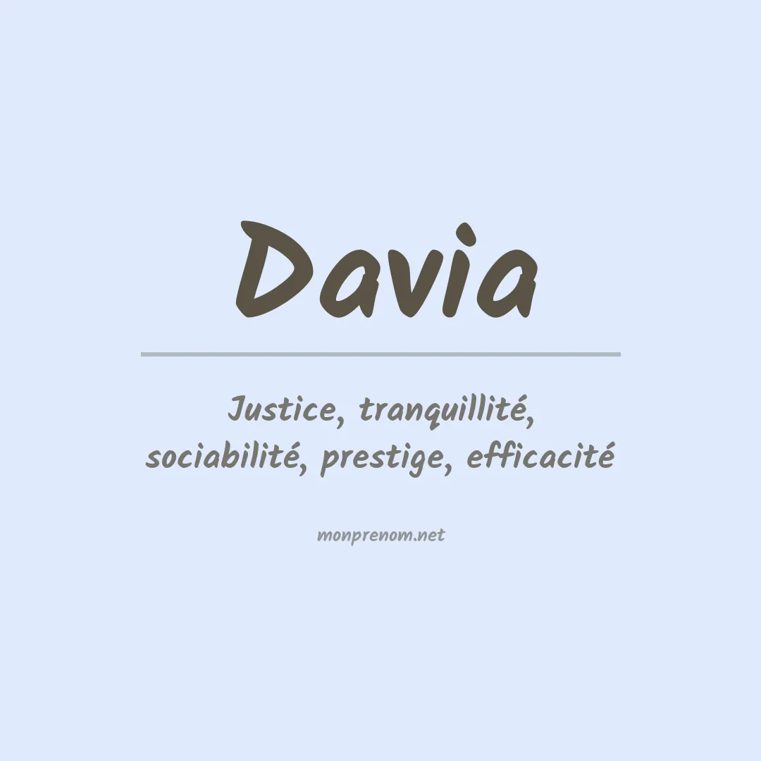 Signification du Prénom Davia