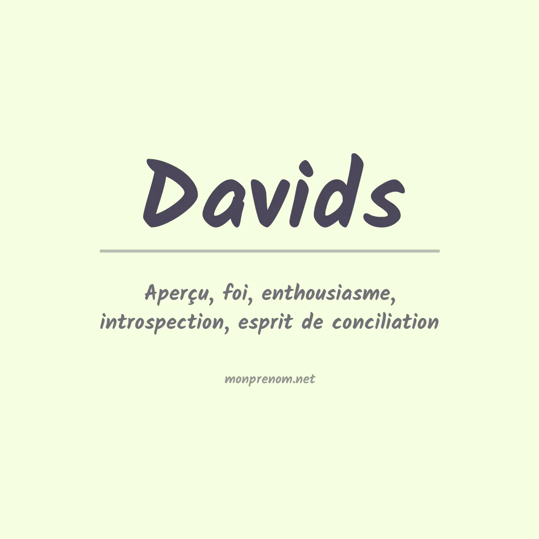 Signification du Prénom Davids