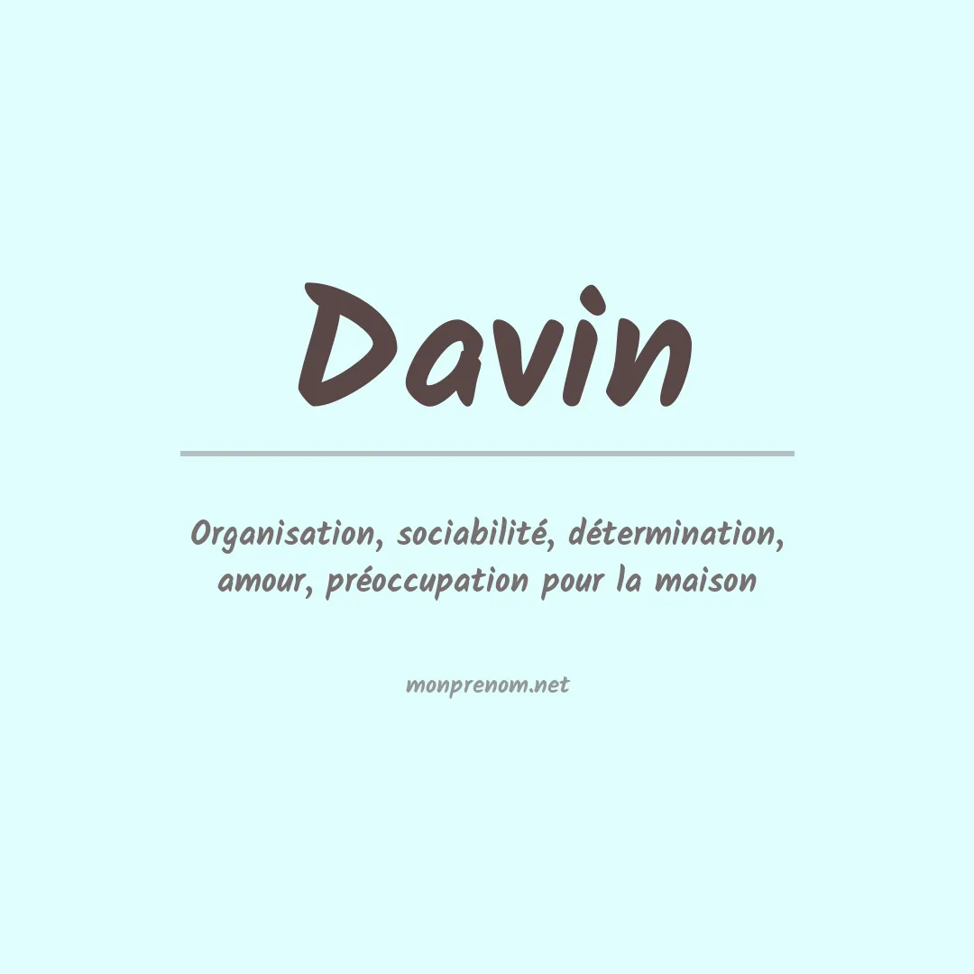 Signification du Prénom Davin