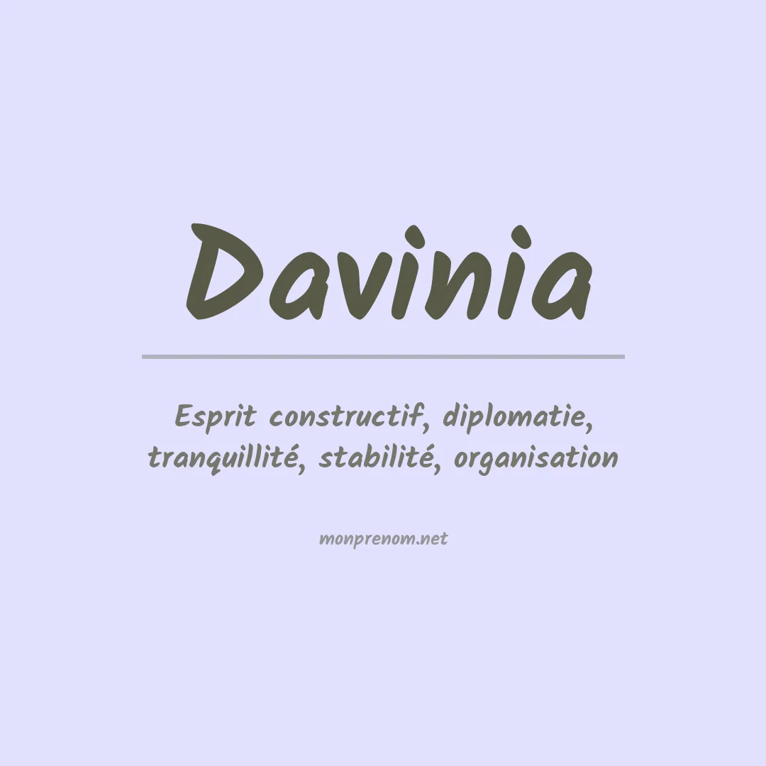 Signification du Prénom Davinia