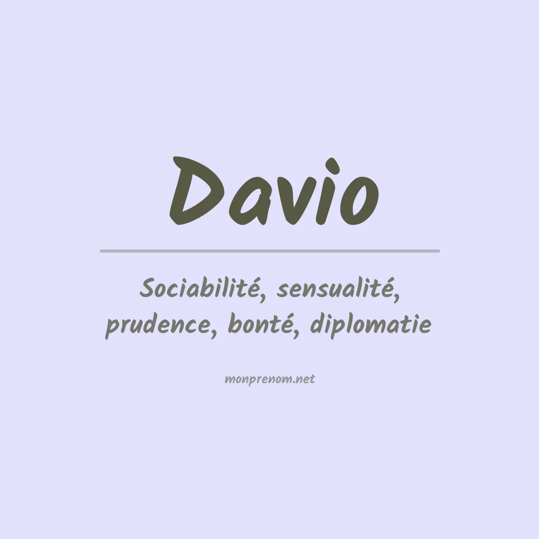 Signification du Prénom Davio