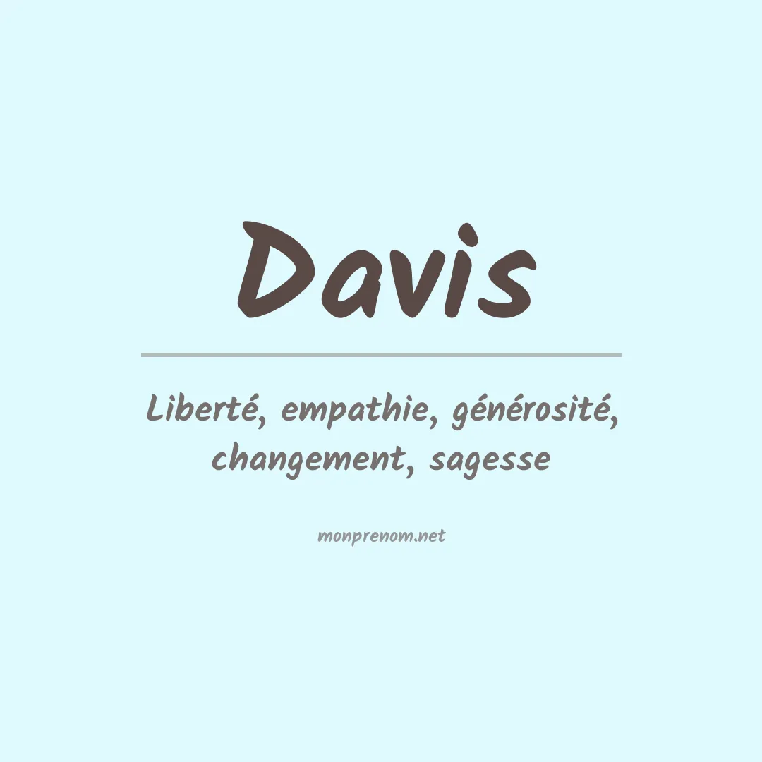 Signification du Prénom Davis