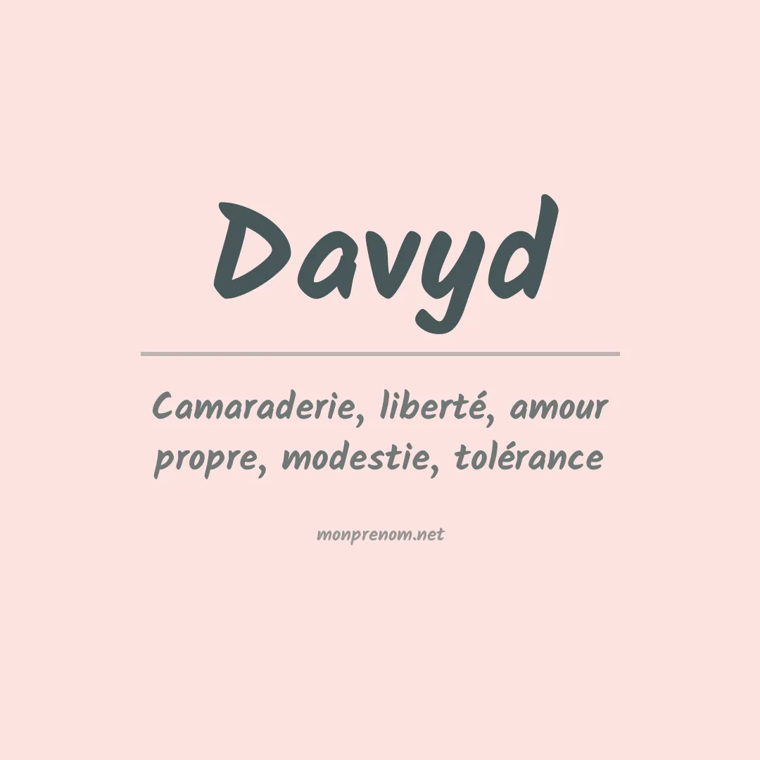 Signification du Prénom Davyd