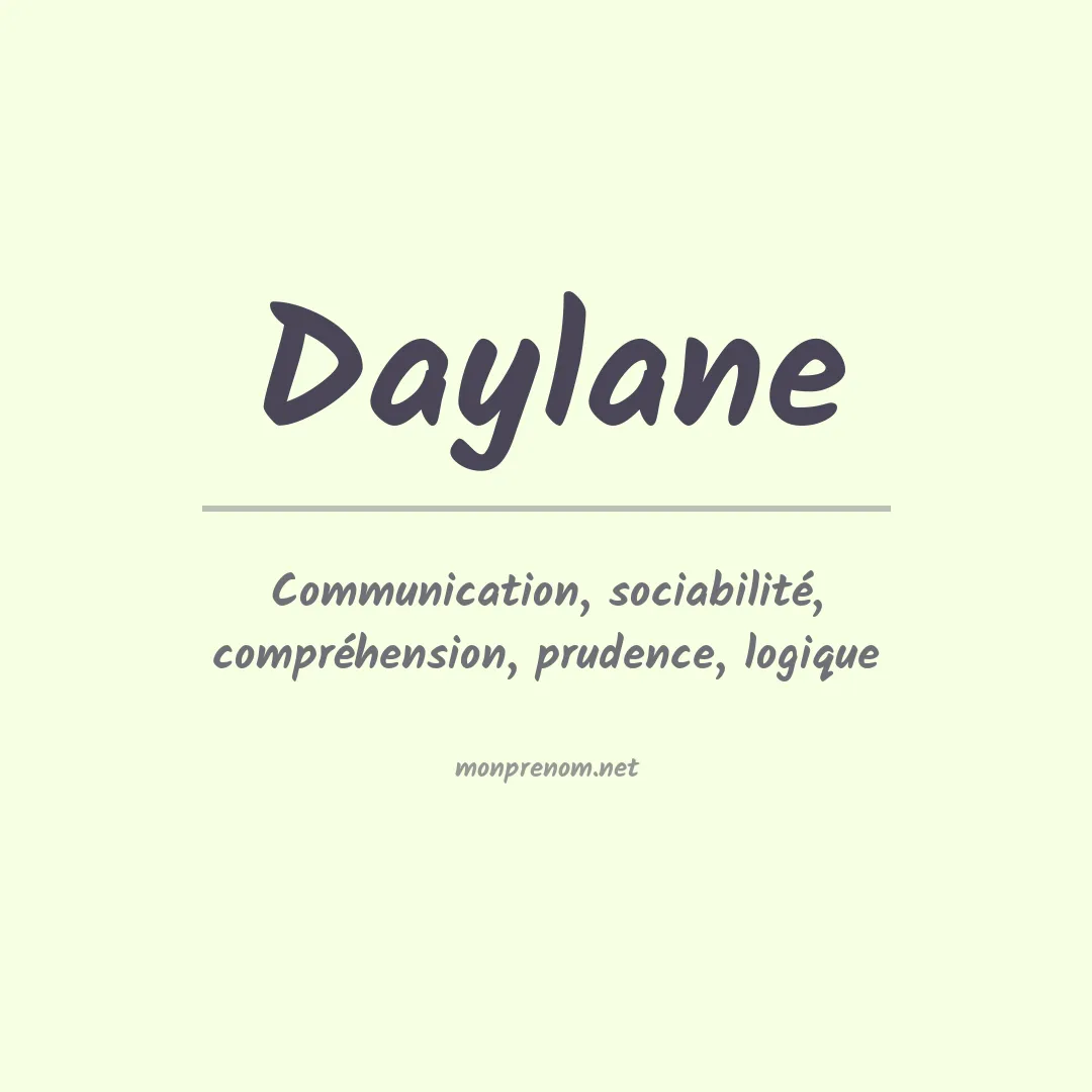 Signification du Prénom Daylane