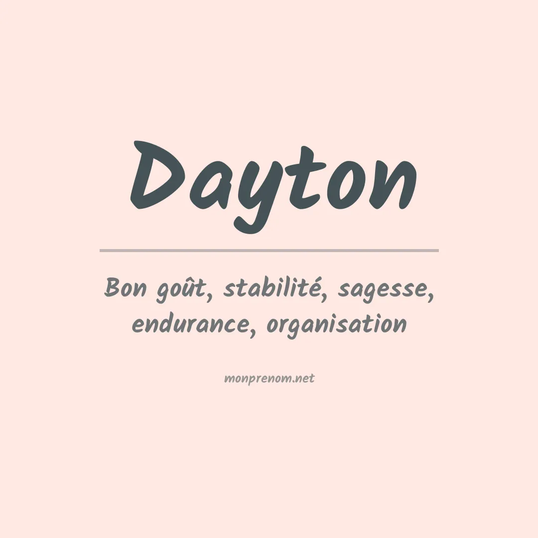 Signification du Prénom Dayton