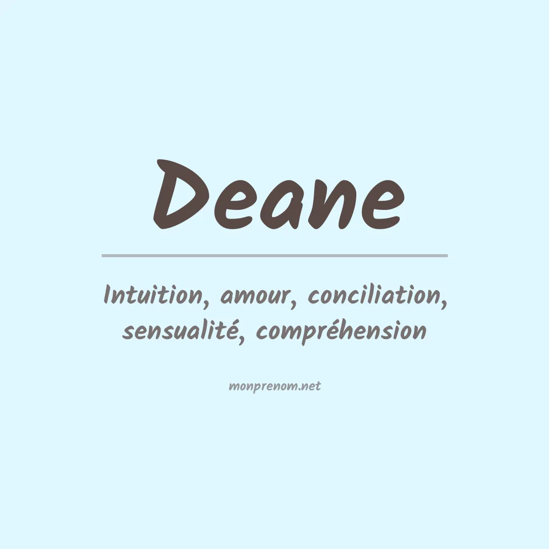 Signification du Prénom Deane