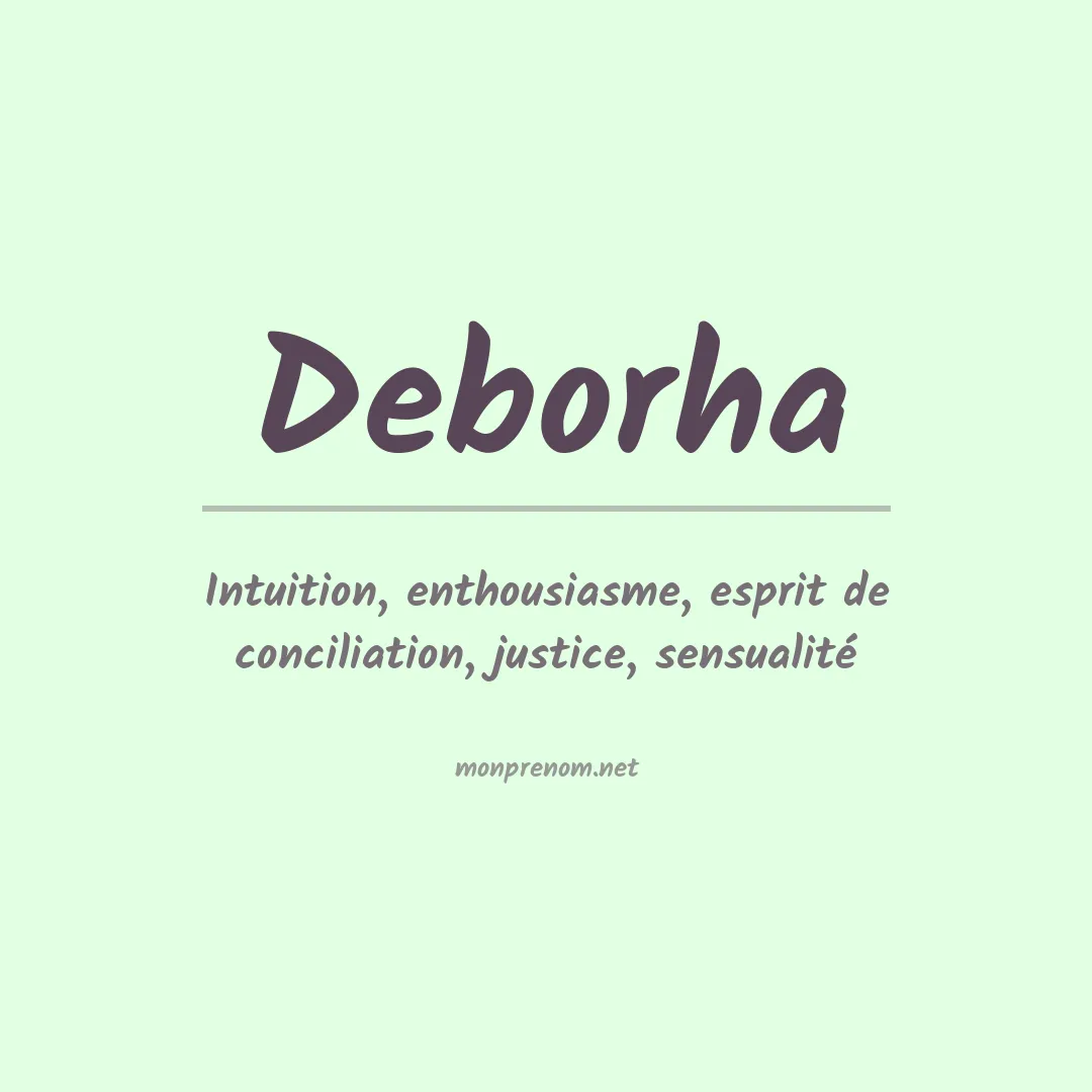 Signification du Prénom Deborha