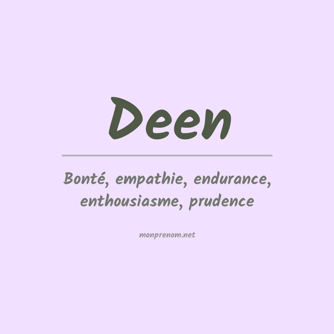 Signification du Prénom Deen