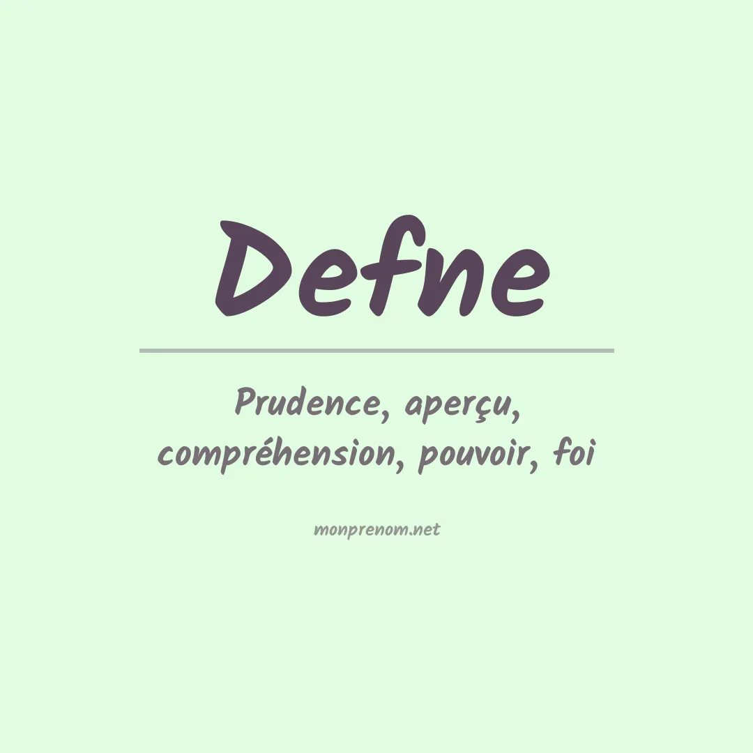 Signification du Prénom Defne Signification du Prénom Defne