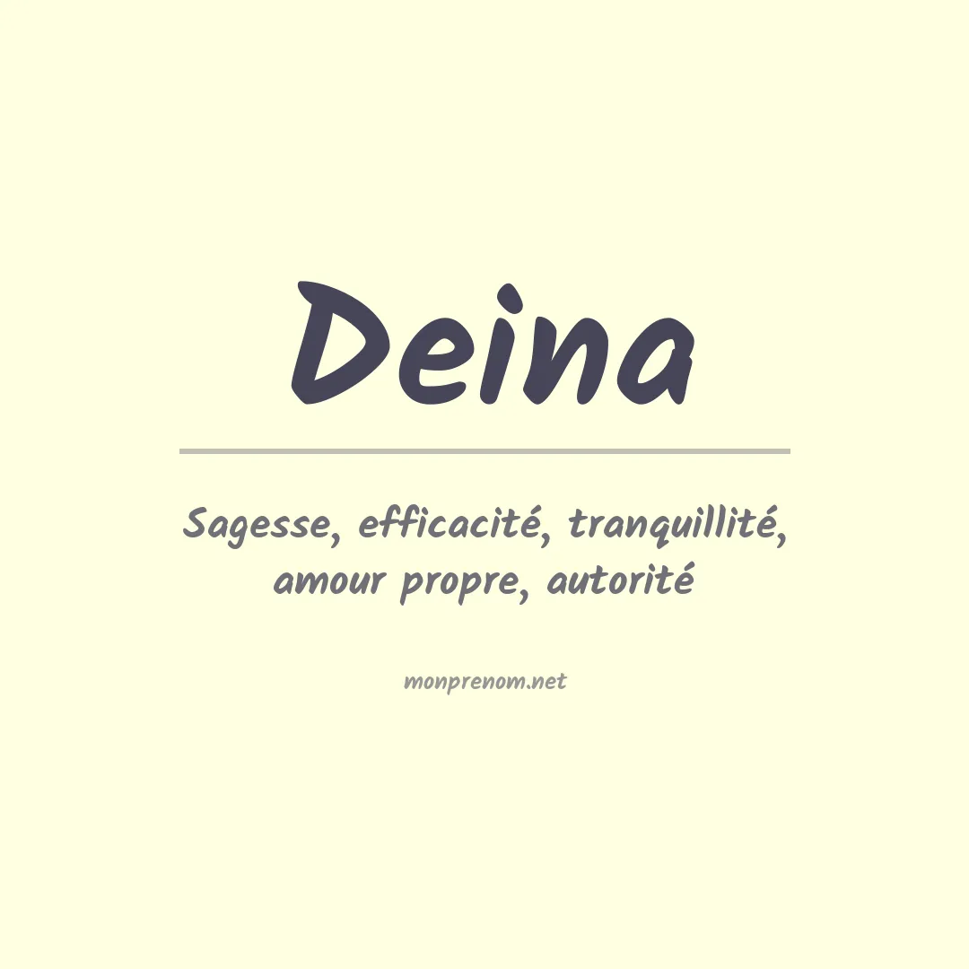 Signification du Prénom Deina