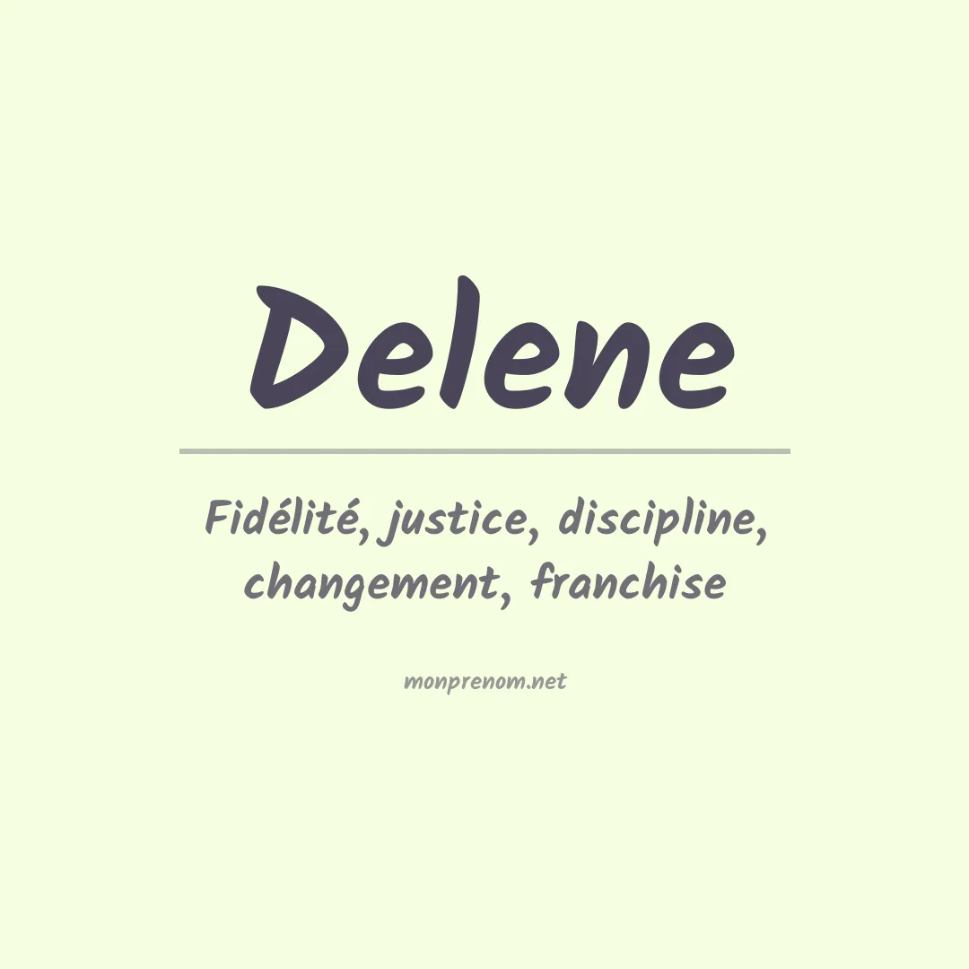 Signification du Prénom Delene