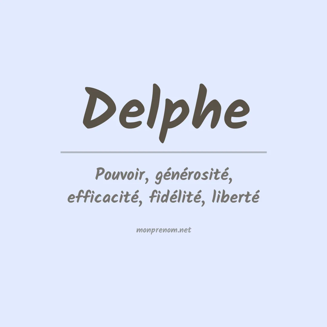 Signification du Prénom Delphe Signification du Prénom Delphe
