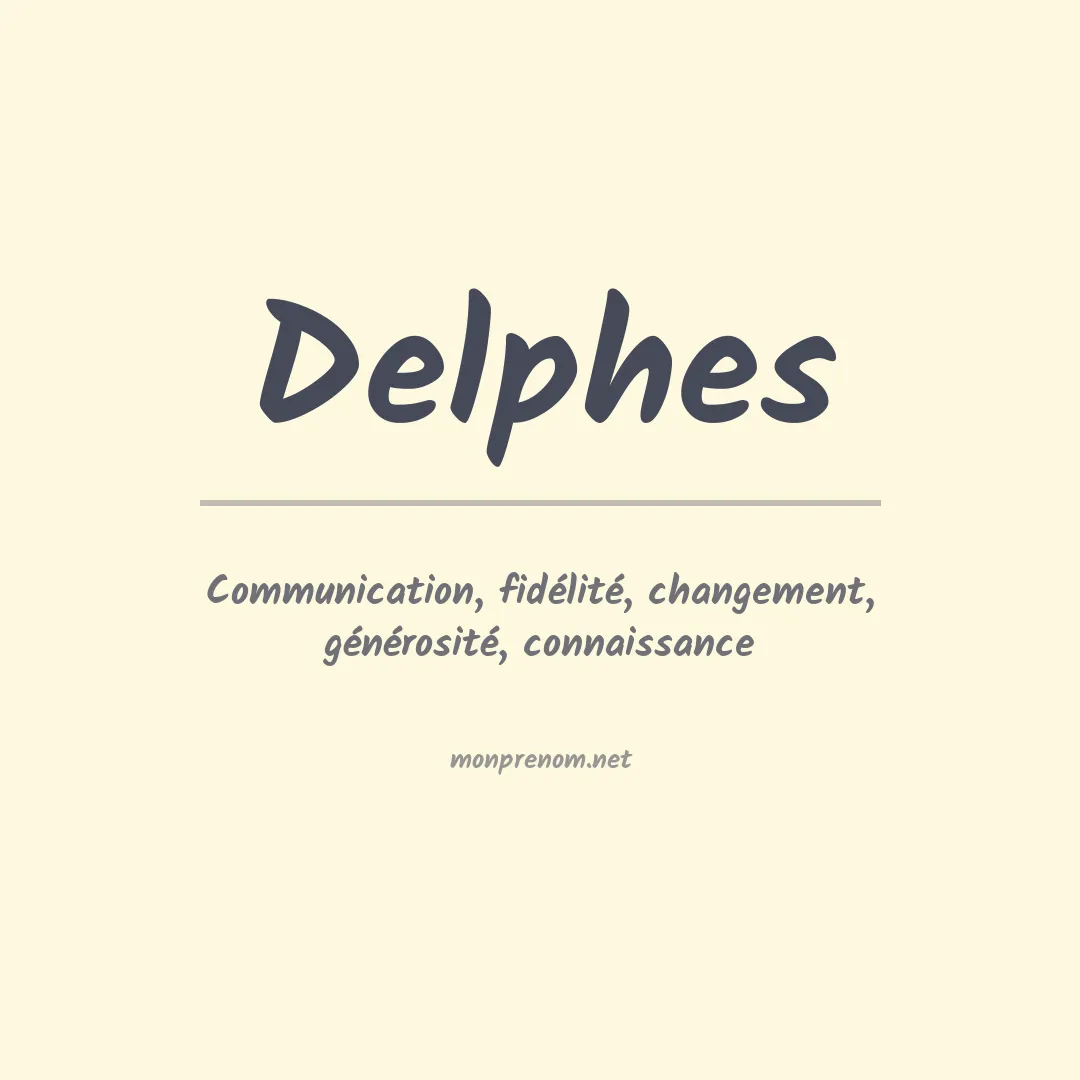 Signification du Prénom Delphes Signification du Prénom Delphes