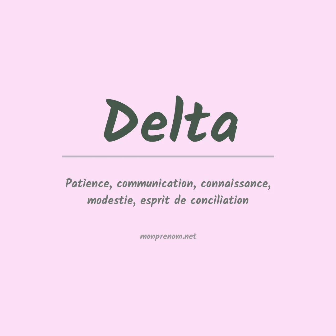 Signification du Prénom Delta
