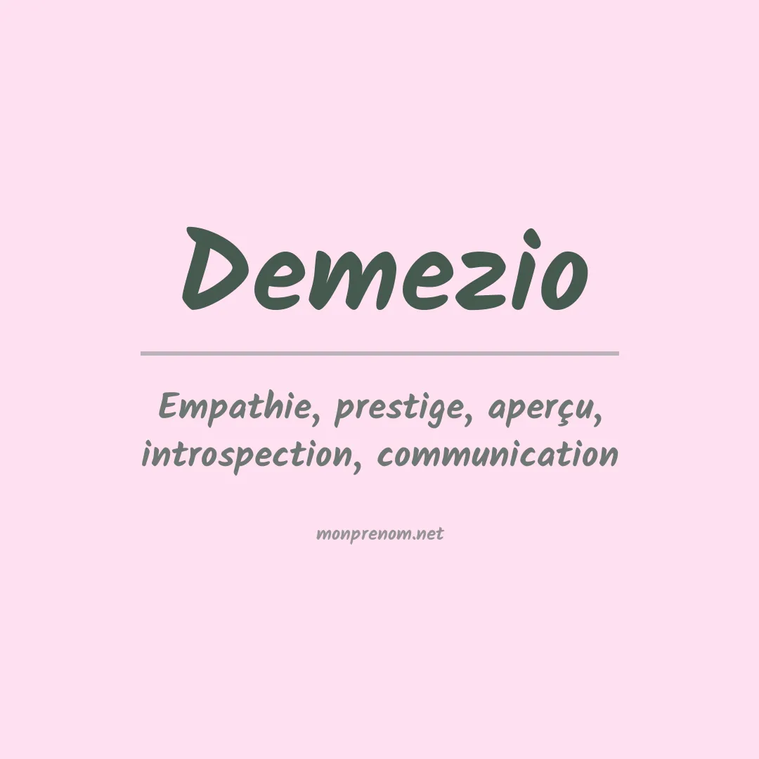 Signification du Prénom Demezio