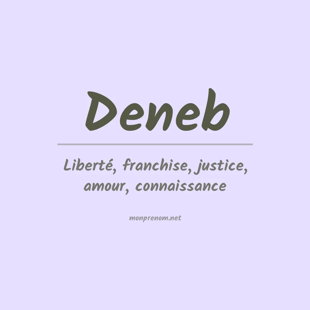 Signification du Prénom Deneb